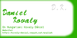 daniel kovaly business card